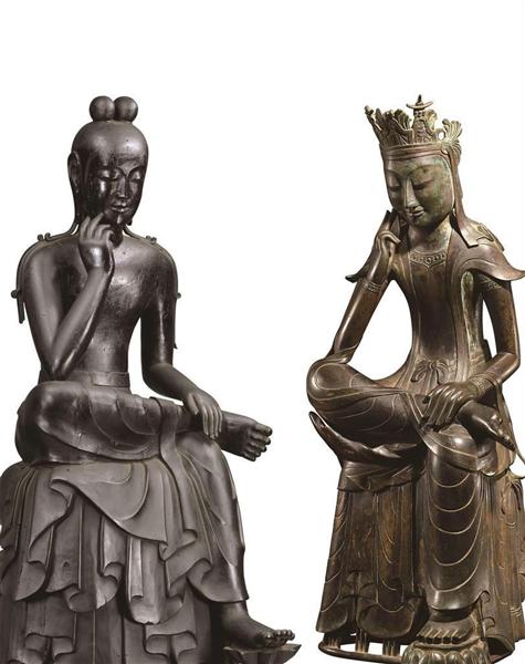 2つの半跏思惟像、東京で歴史的対面 日韓の文化的つながり示す（1/3