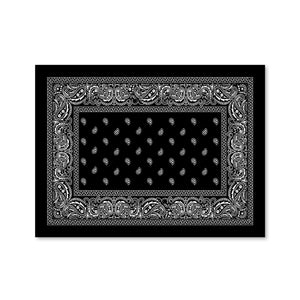 Paisley Bandana - Black Canvas – ClockCanvas