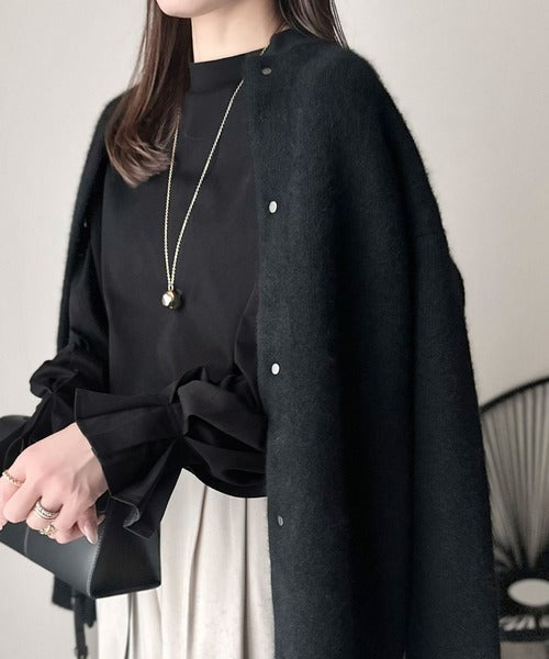 ひとさじの甘さ。微光沢仕立て、シルケット加工ハイネックキャンディ