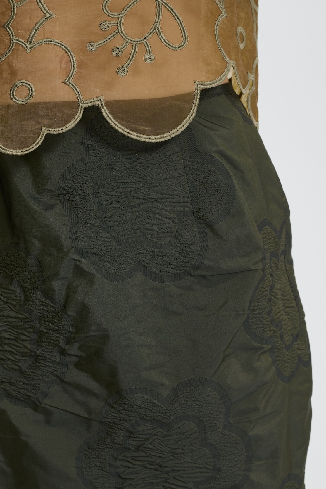 ALLEGRA | SKIRT BORUS JACQUARD OLIVE