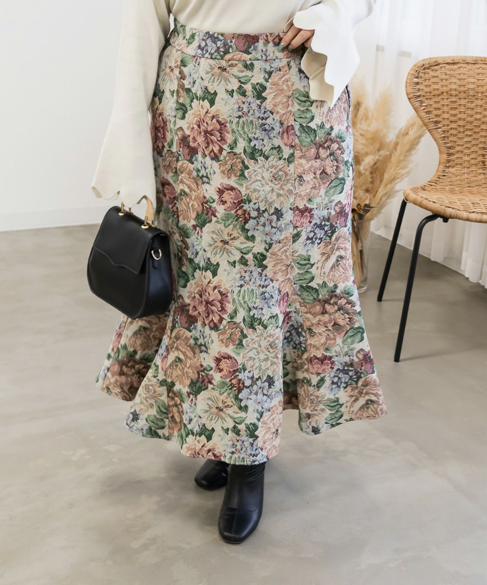 CLETTEオリジナル☆ゴブランマーメイドスカート | 大きいサイズ