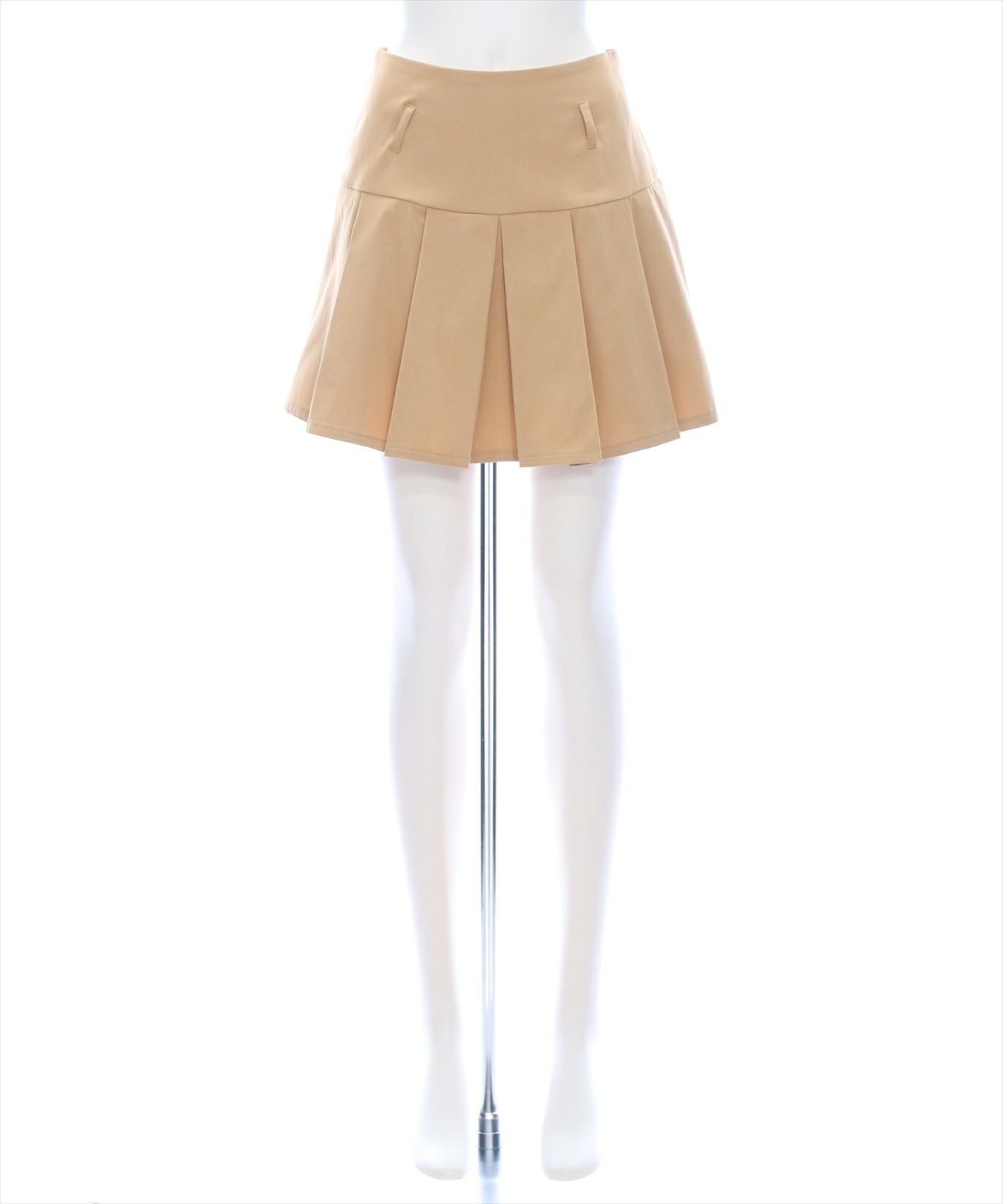 clear ベルト付きボックスプリーツミニスカート[CL8911] | レディース