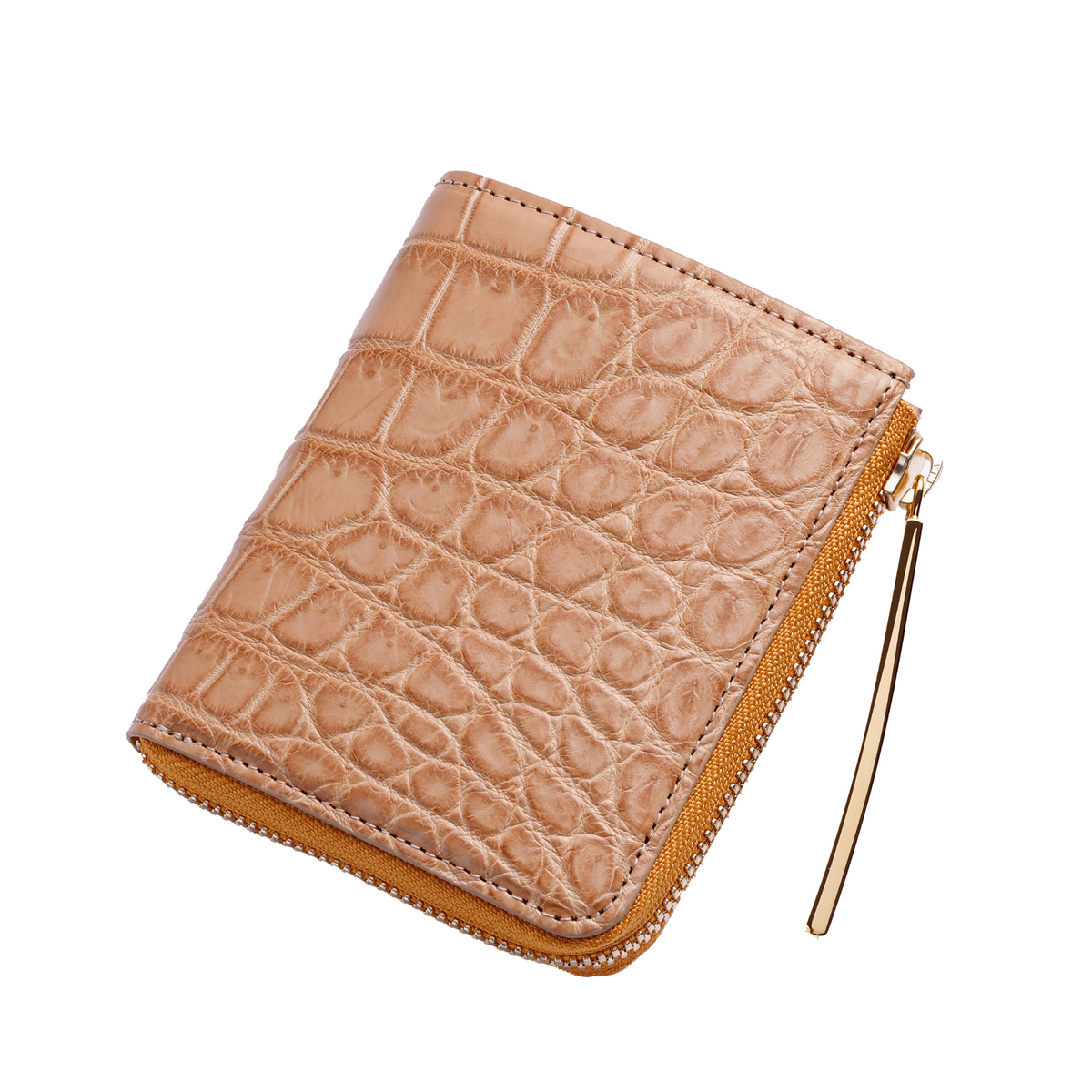 池田工芸「ヌメ革」クロコダイル L字ミニファスナーウォレット