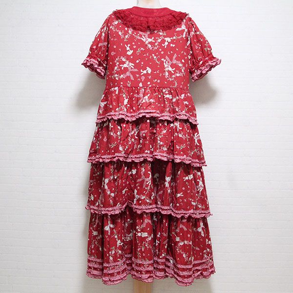 赤ハートベリーラビット段々ワンピース - ピンクハウス通販