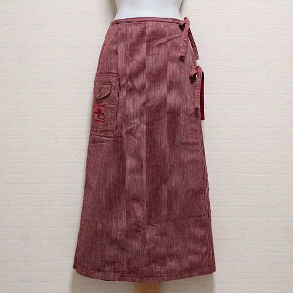 赤ヒッコリー巻スカート【M】 - ピンクハウス通販｜リサイクル
