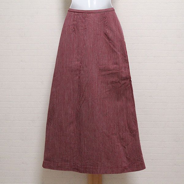 赤ヒッコリー巻スカート【M】 - ピンクハウス通販｜リサイクル