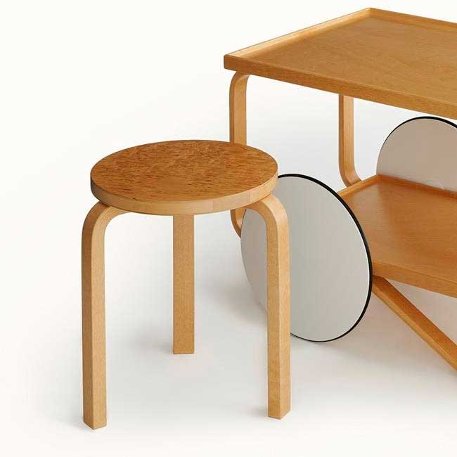 限定品！ Artekの特別製品「スツール 60 カーリーバーチ」、Artek