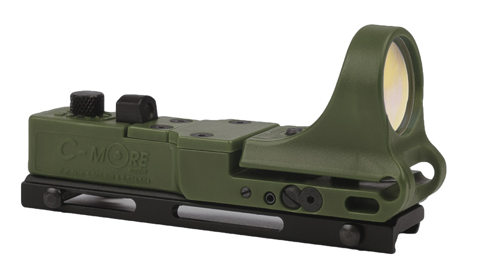 CRW Railway Red Dot Sight, Polymer Body, Click Switch - C-More Systems