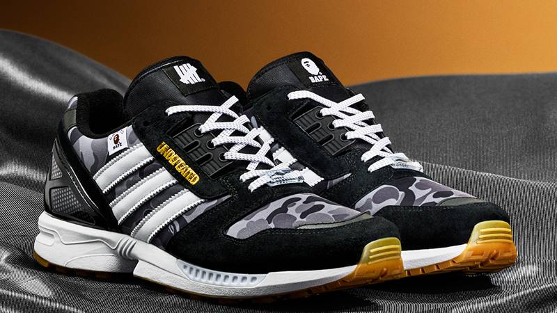 BAPE x Undefeated x adidas ZX 8000 Black Gum | Where To Buy | FY8852