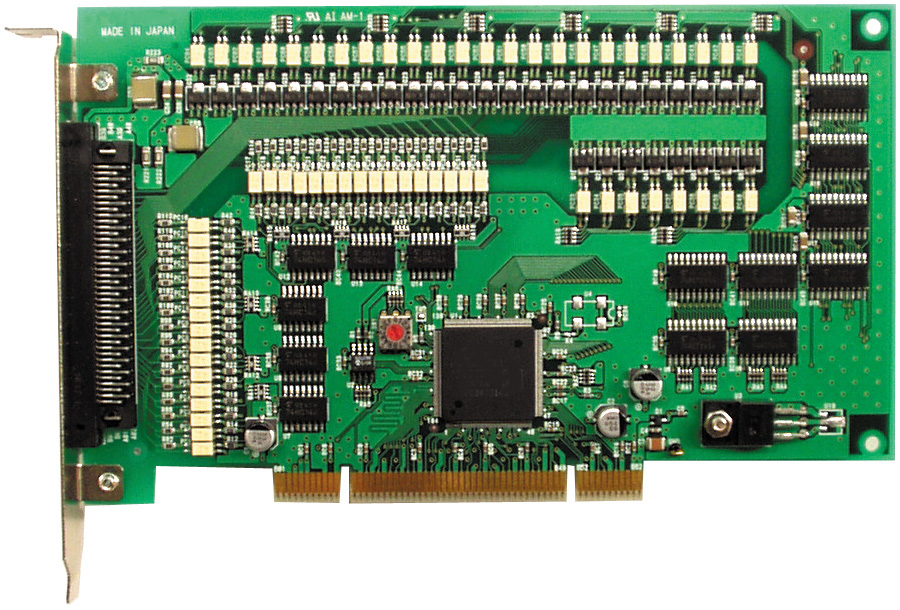 入力32点/出力32点絶縁型パラレルI/Oボード cPCI-P34,PCI,PCIボード