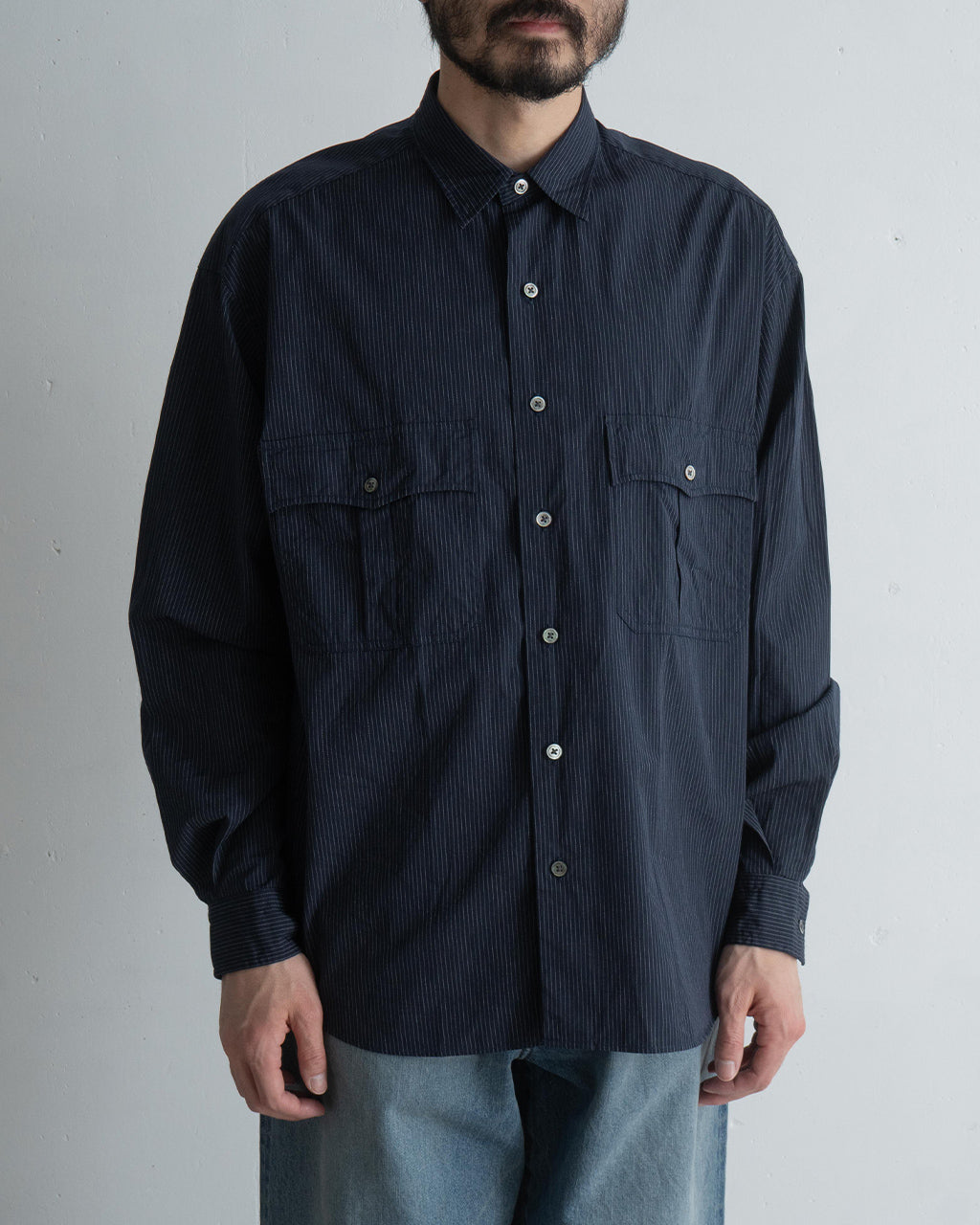 PORTER CLASSIC ポータークラシック ロールアップシャツ ピン