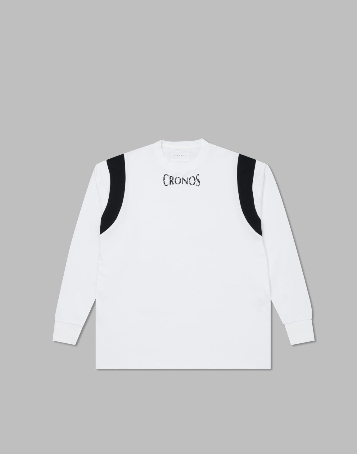 CRONOS SHOULDER REGION LINE LONG SLEEVE T 【WHITE】