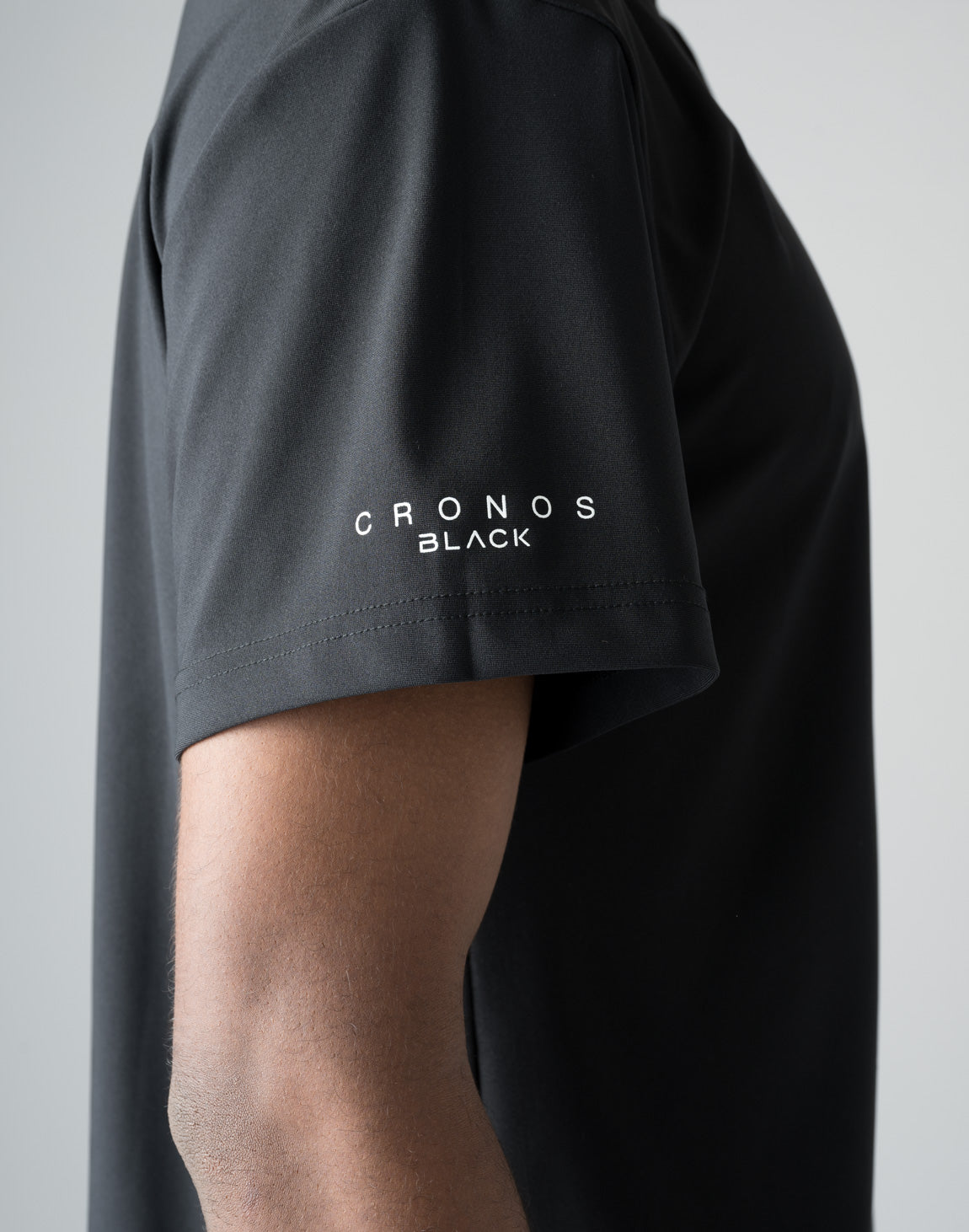 CRONOS BLACK STRIPED POLO SHIRT【WHITE】