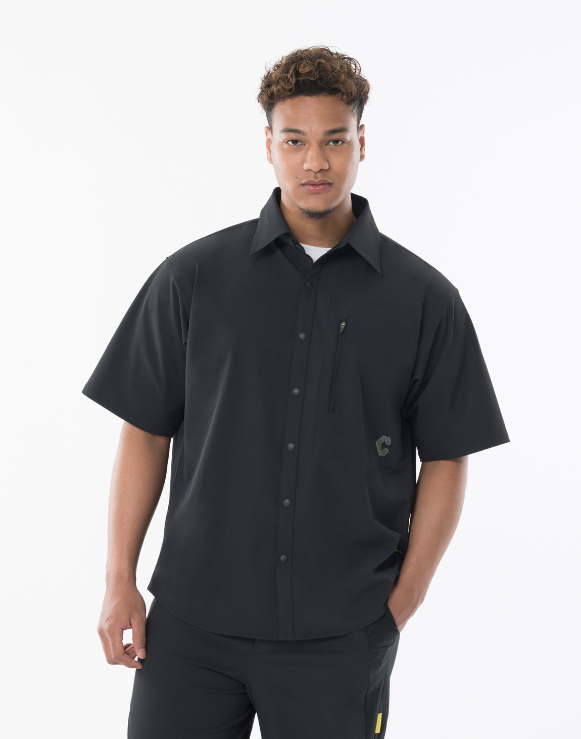 CRONOS TECH VERTICAL ZIP SHIRT【BLACK】