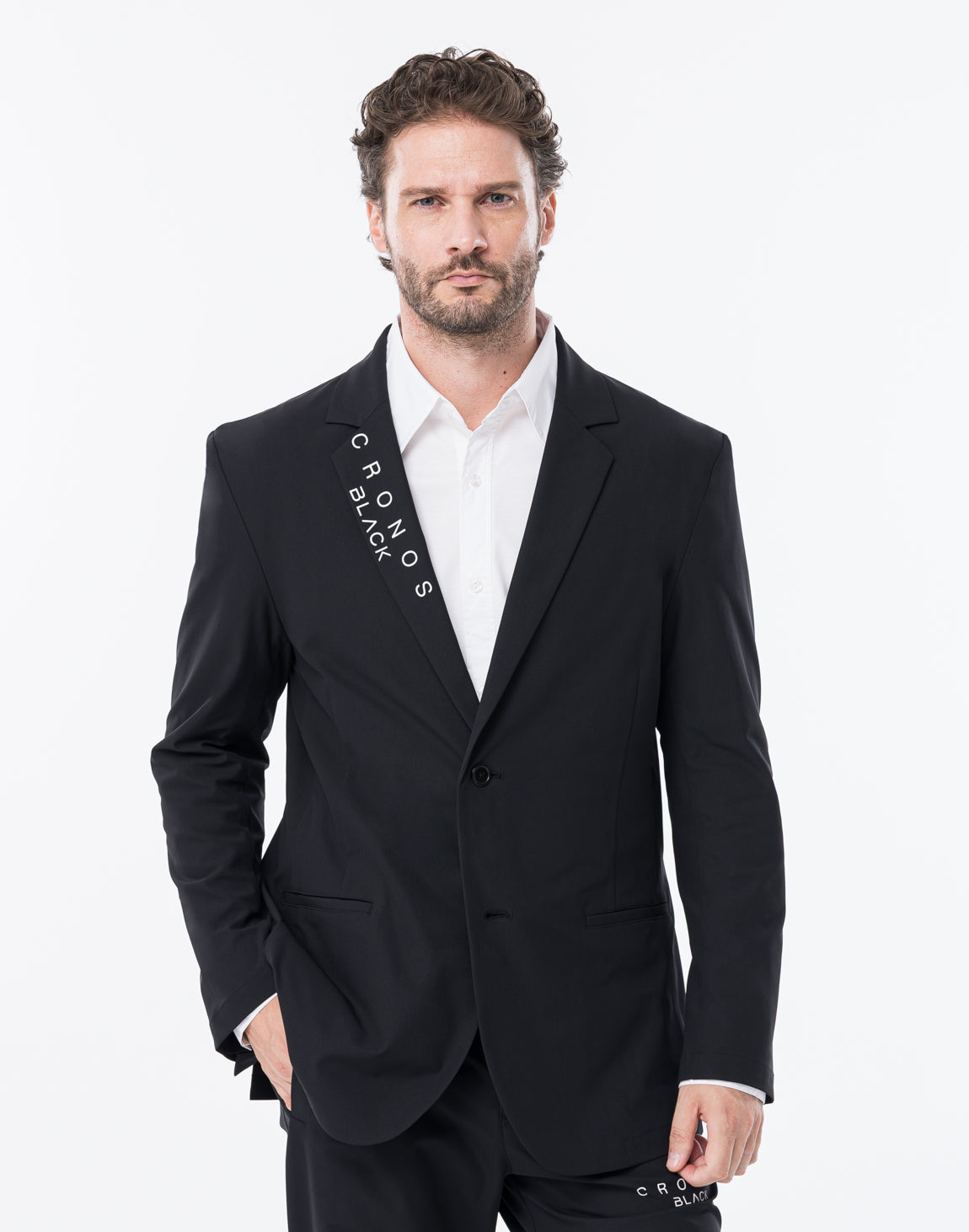 CRONOS BLACK ACTIVE FIT JACKET【BLACK×WHITE】