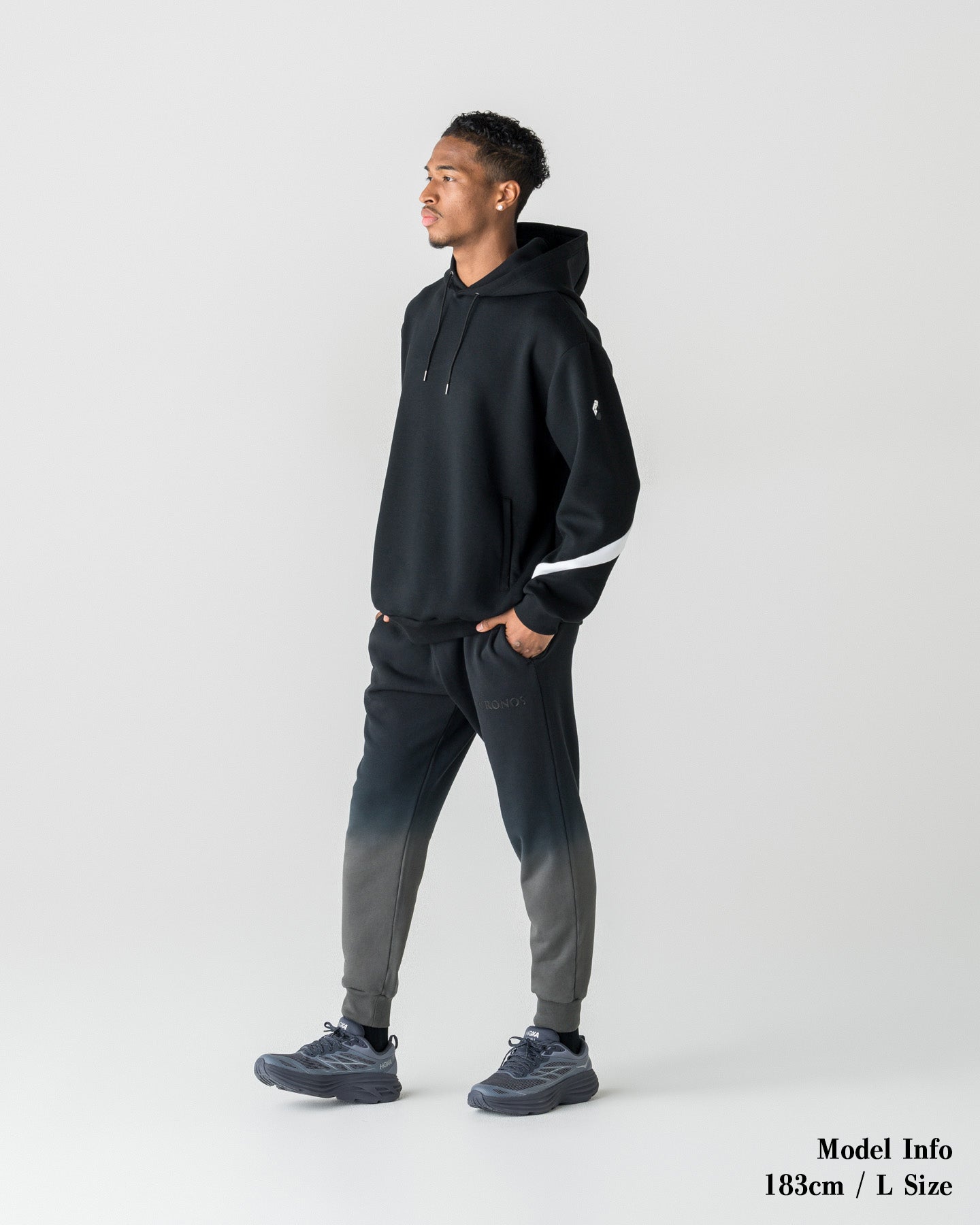 CRONOS LIGHTWEIGHT HYBRID HOODIE【BLACK】