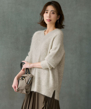 モヘヤミックススパングル Vネック ニット / 23区 | ファッション通販