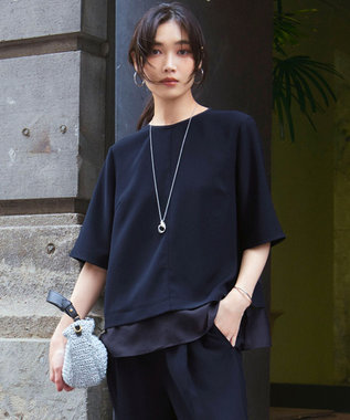 吸水速乾/UVカット/接触冷感】ストレッチジョーゼット シアーコンビ