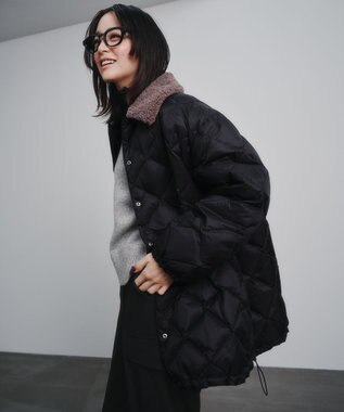 野呂佳代さん着用】TAIONコラボ ボア襟 リバーシブルダウン / UNFILO L