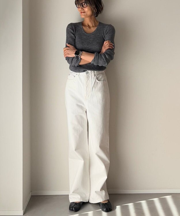 坪田あさみさんコラボ＞SALUU サルー /デニムパンツ ホワイト