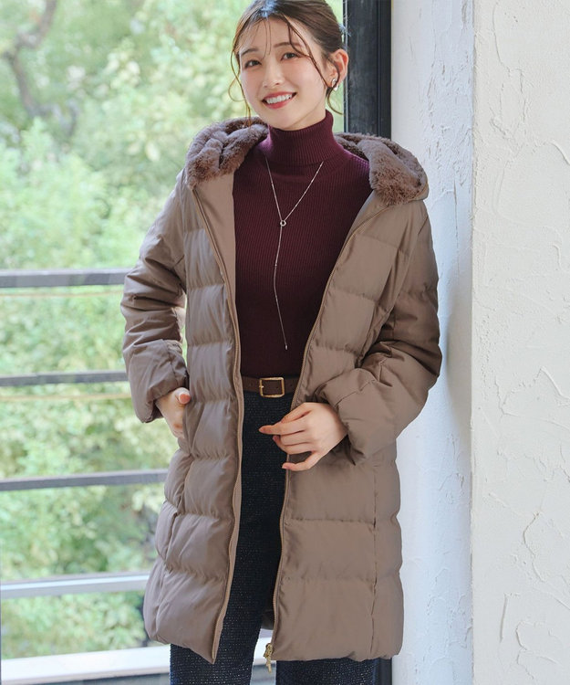 フード裏エコファーダウンコート / Tiaclasse | ファッション通販