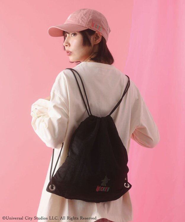 □WICKED アイコン刺繍ナップサック / Green Parks