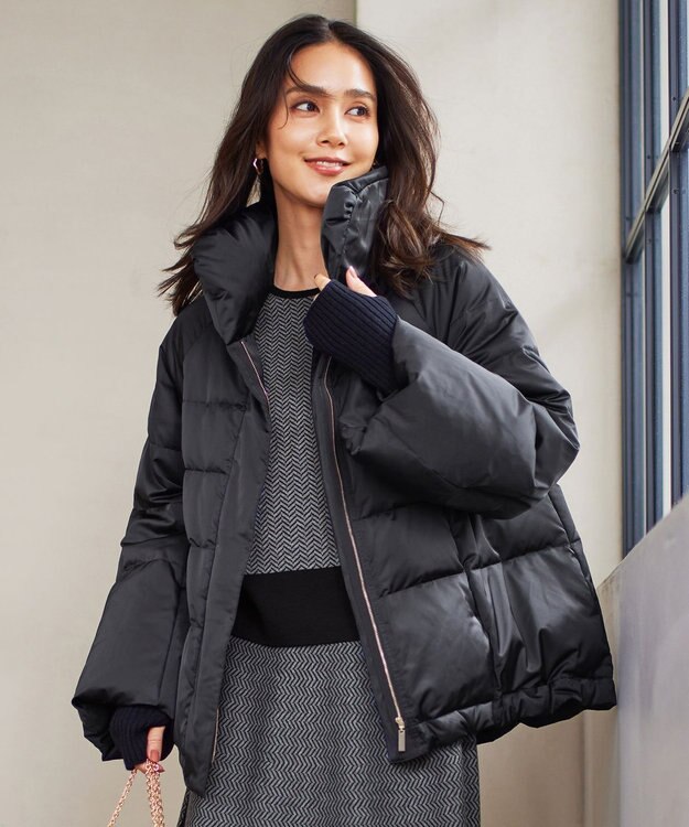 撥水加工・洗える】ブライトダウンテントライン ダウンコート / 自由区