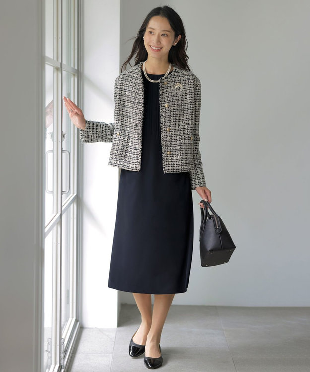 ファニーツイード ノーカラー ジャケット / J.PRESS LADIES