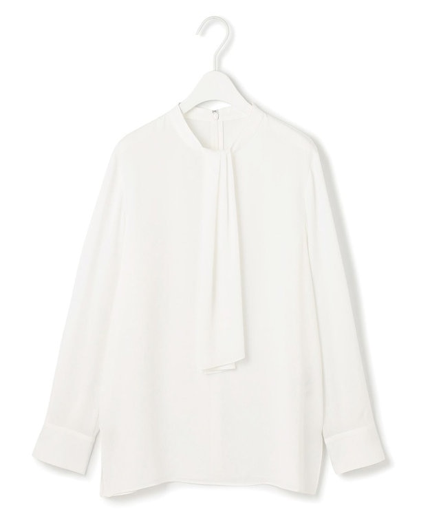 UVケア・速乾・洗える】BackSatinAmunzen スカーフタイブラウス / ICB