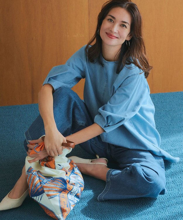 Oggi4月号掲載/洗える】23区DENIM ライトダンガリー ブラウス / 23区