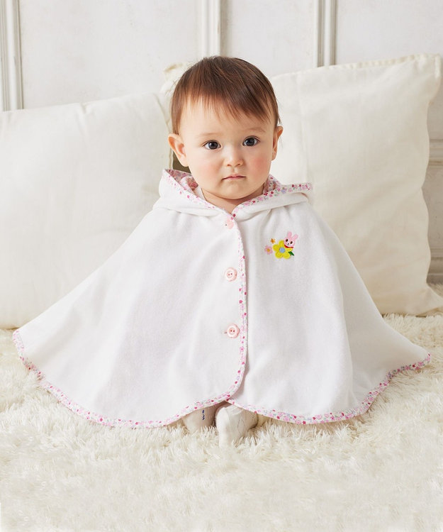 70-90cm】 パイル素材 おでかけポンチョ / MIKI HOUSE HOT BISCUITS