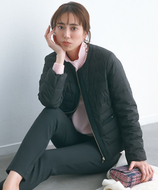 撥水・洗える】2WAYノーカラーダウン ジャケット / ANY SIS