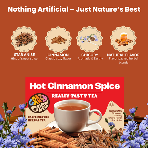 Hot Cinnamon Spice Herbal Tea Pods – Crazy Cups