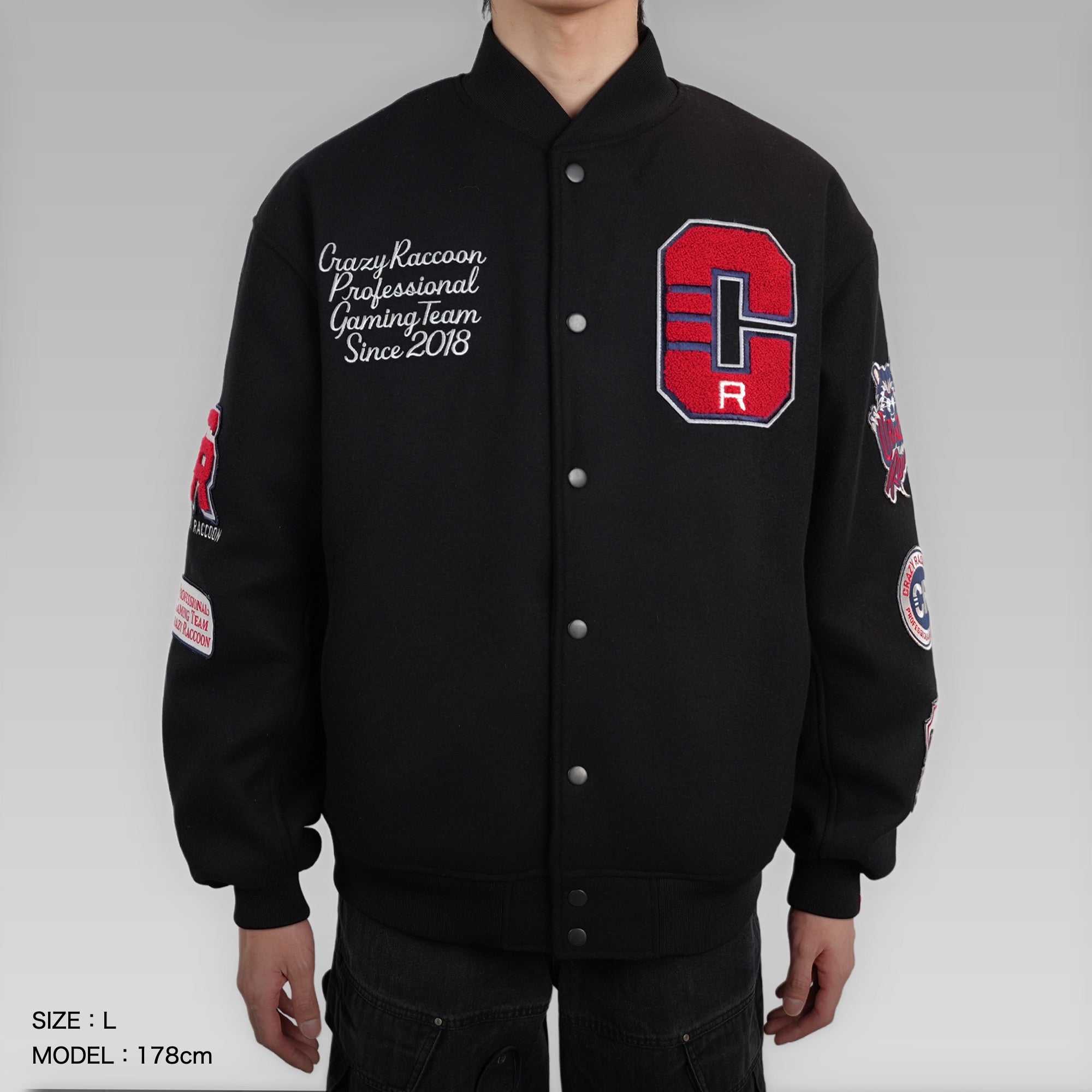 VARSITY JACKET ver2 – CRAZY RACCOON