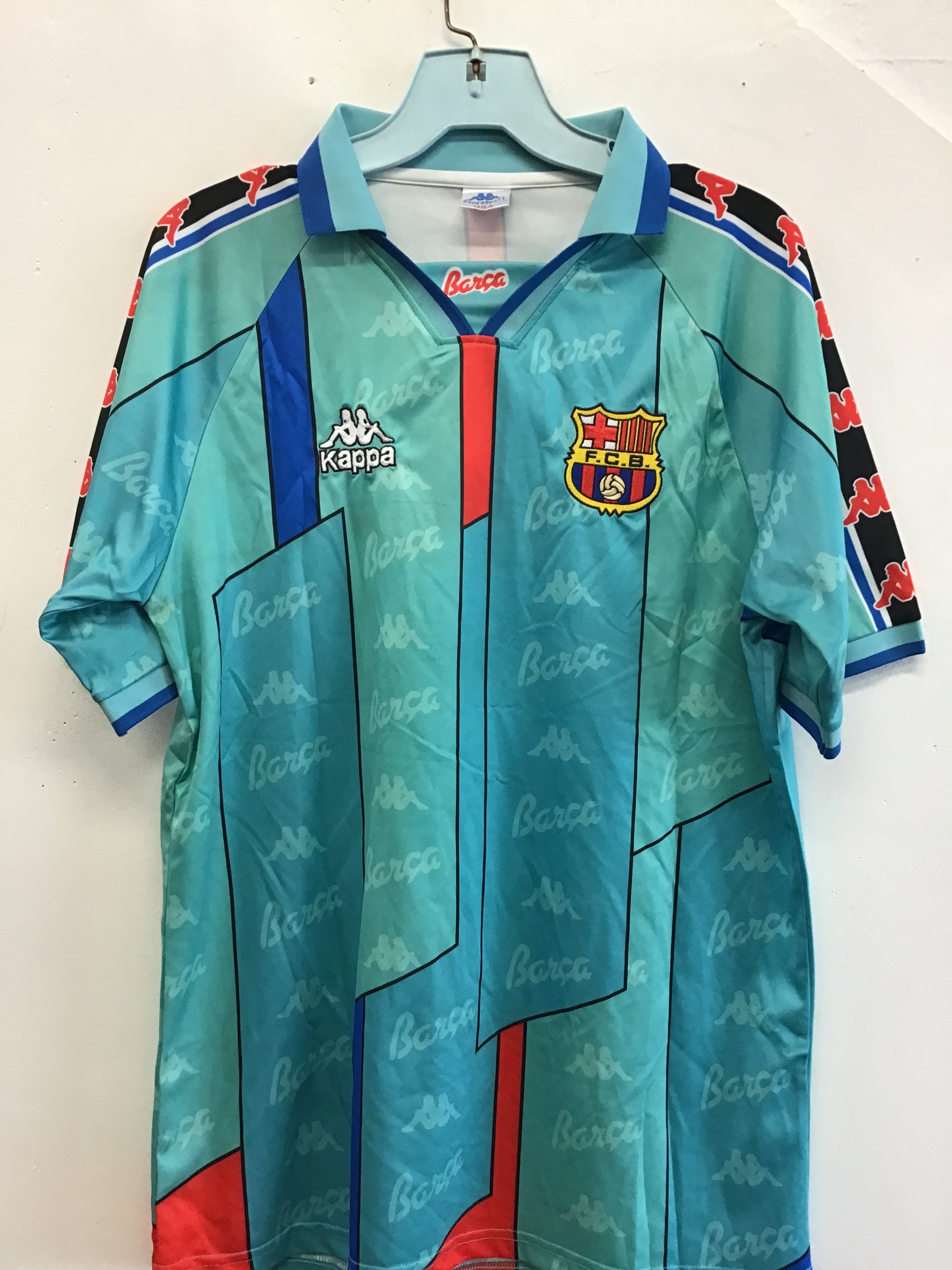 Kappa FCB Barca Figo #7 Jersey Shirt, Size L – Crazyrichardsoldit