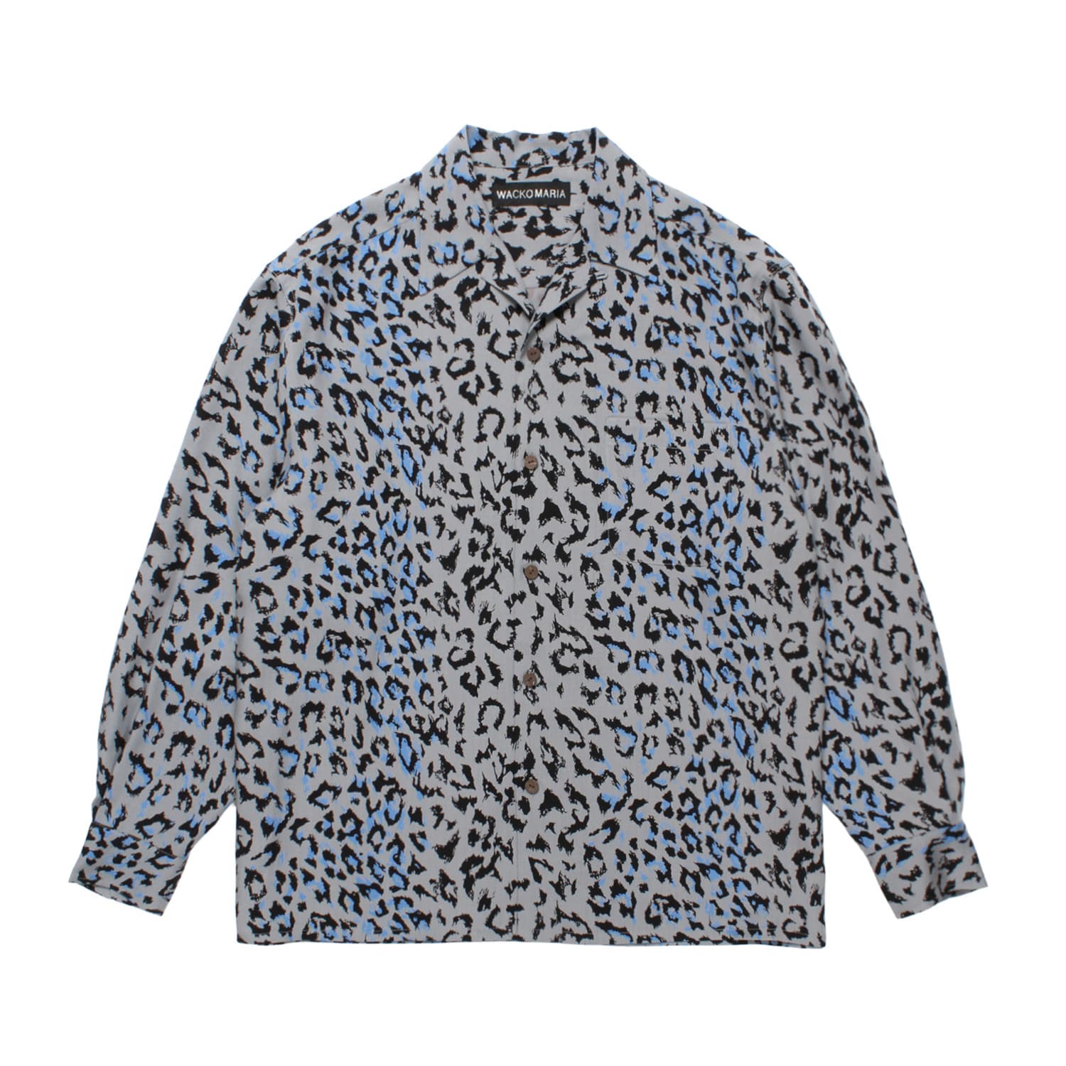 レオパード長袖オープンカラーシャツ (グレー) 25FW-WMS-HI03