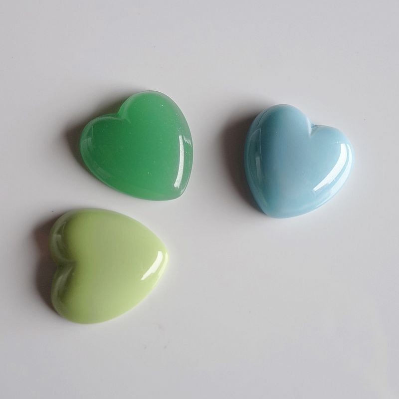 ジャパンヴィンテージハート型ガラス 14mm 5個 クラフト Ansan