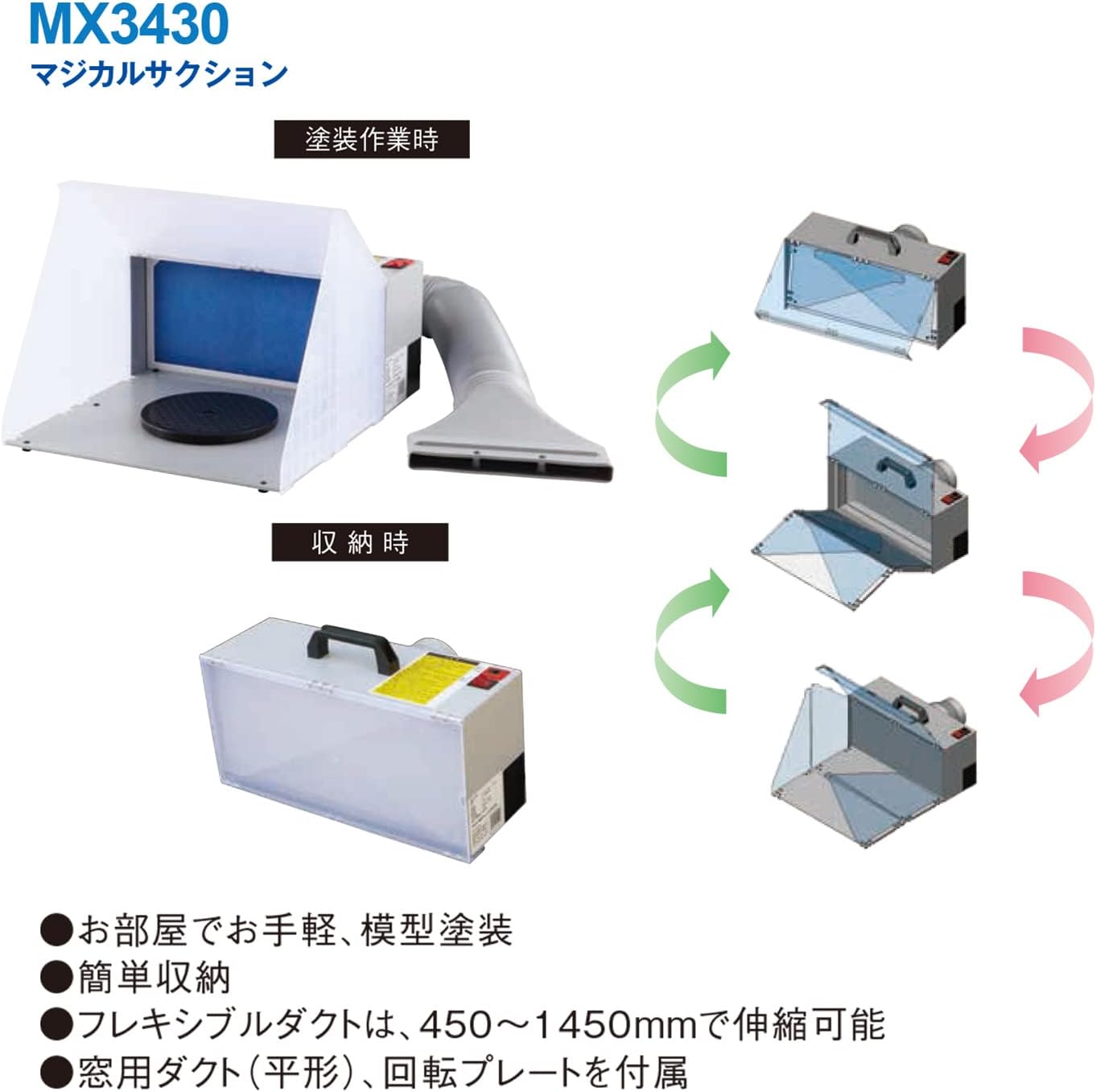クラフトメイト｜AIRREX エアーブラシ用塗装ブース MX3430: メーカー