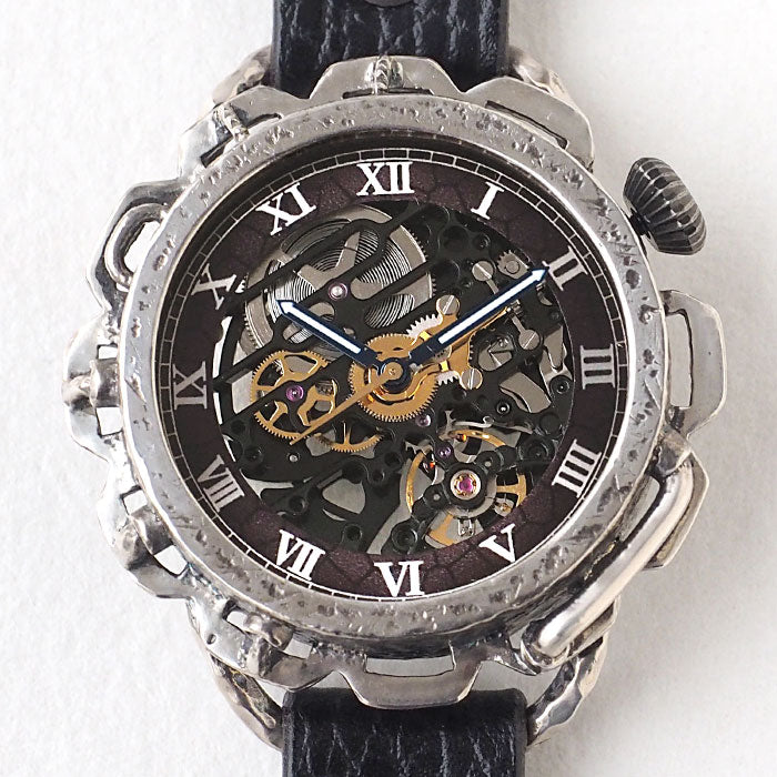 KINO（キノ） 手作り腕時計 自動巻き 裏スケルトン キノパンクブラック