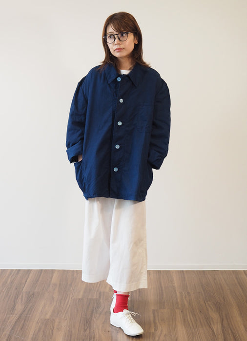 SOMETARY(ソメタリ) 藍染め ドイツ軍 ワーク ジャケット 縹色 メンズ