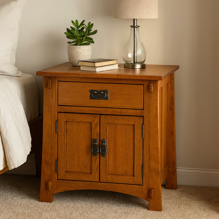 Buy Mission Style Oak Nightstand A3 Michael's Cherry in USA