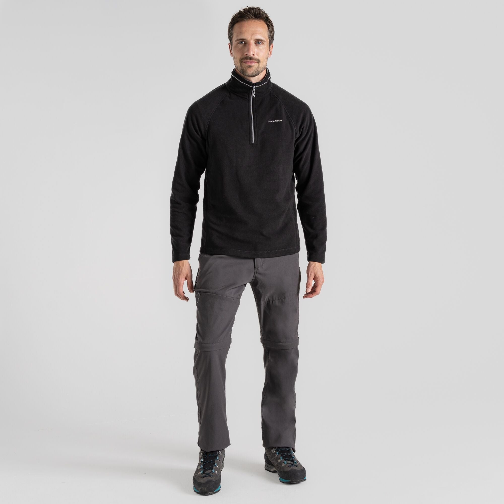 Men's Corey Half Zip Fleece - Black