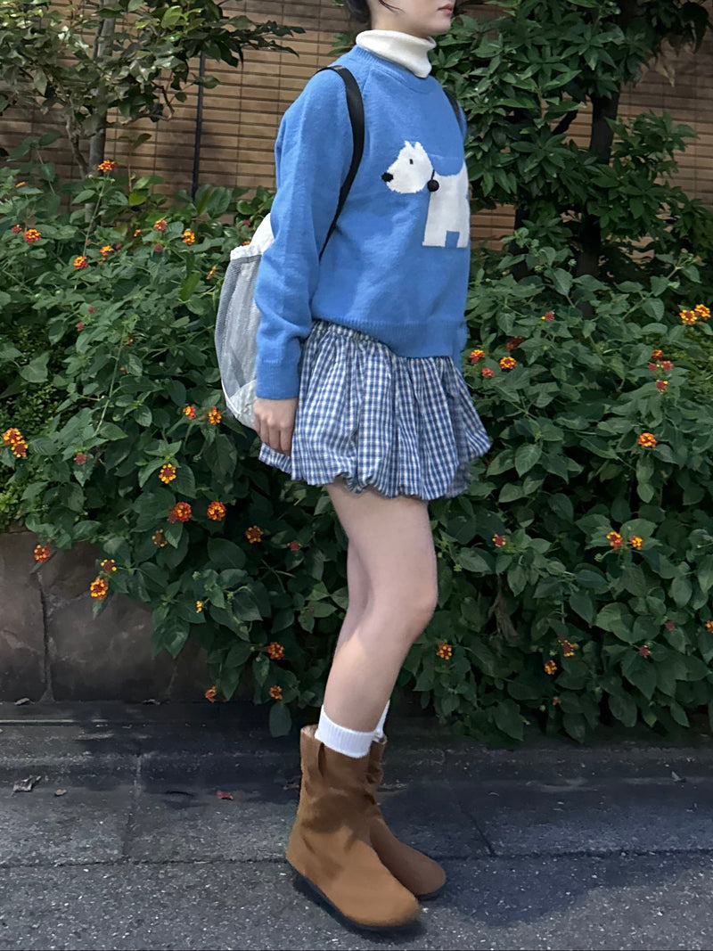 ブルーチェックバルーンスカート DPA43688 – CRAMMY