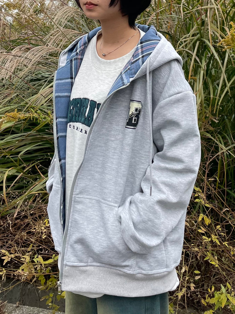 裏地チェックジップパーカー DPB64041 – CRAMMY