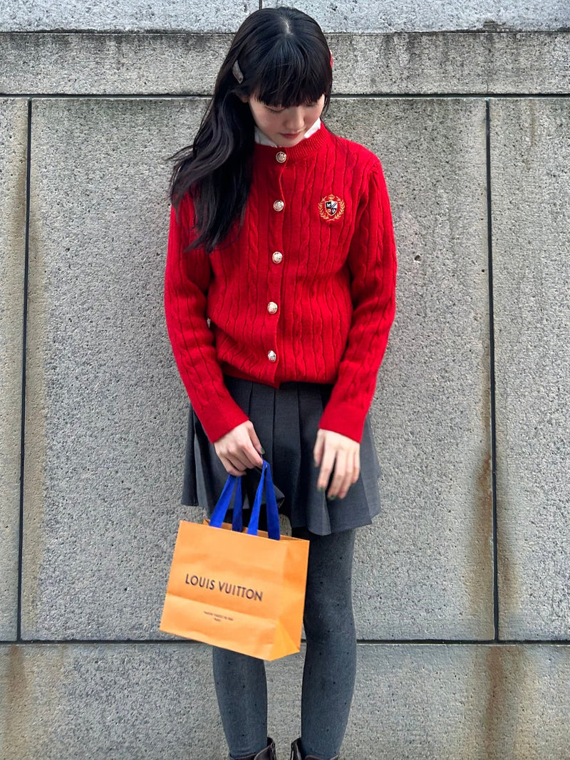 ワインレッドスクールカーディガン DPA43560 – CRAMMY