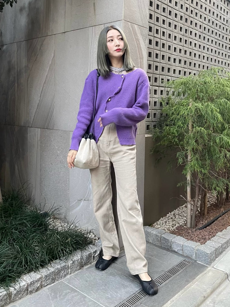 パープルニットカーディガン CPA14050 – CRAMMY