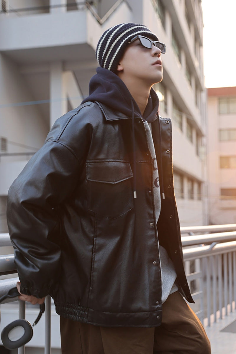 サイドポケットレザージャケット SBA01008 – CRAMMY