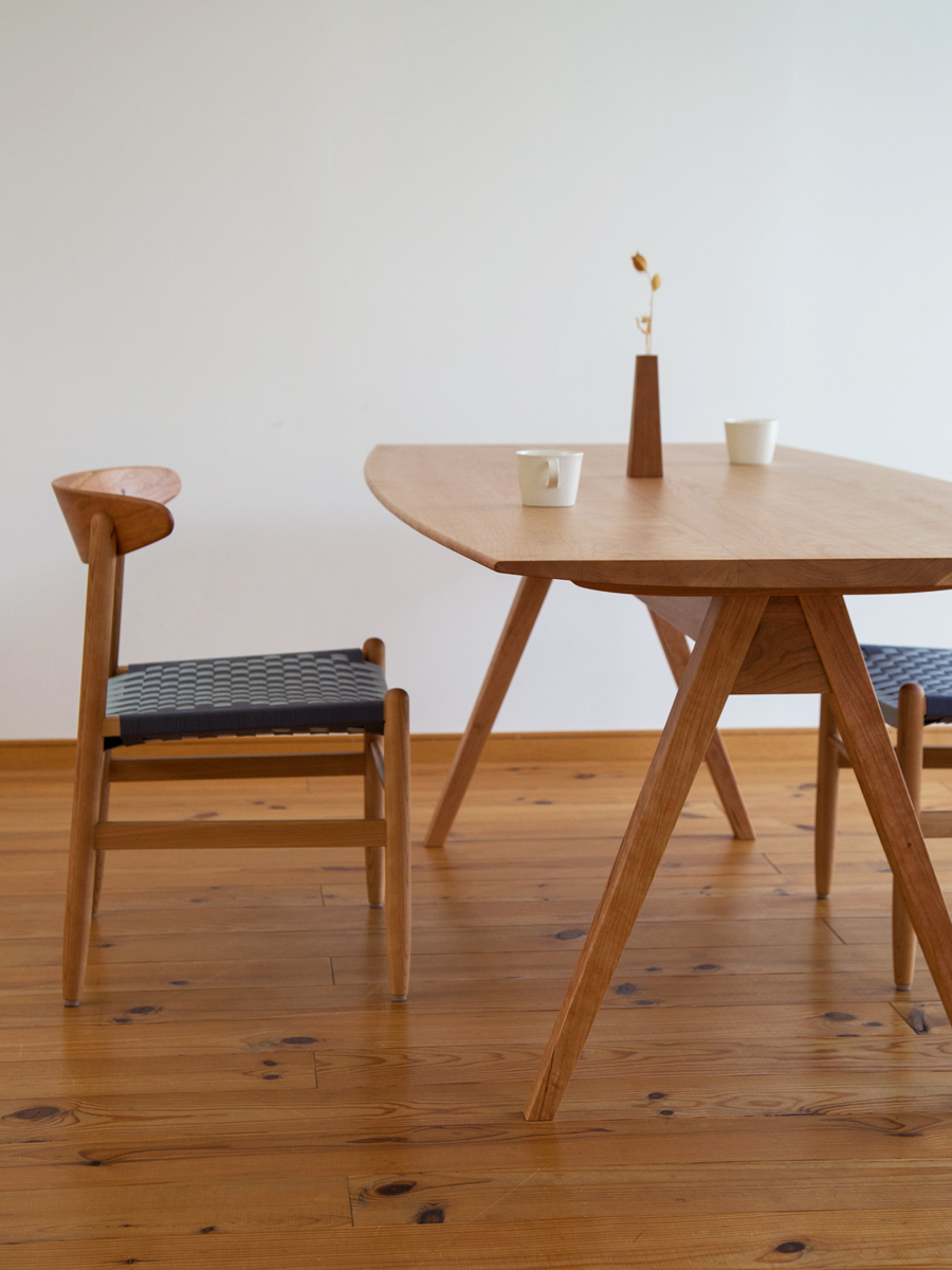 チェリーのダイニングテーブル5263納品事例・T-225 家具工房クラポ