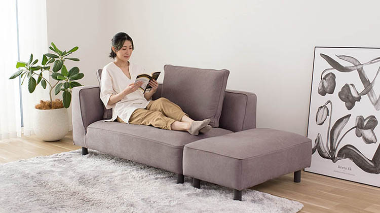 北欧モダンにぴったりのカウチソファ バニラカウチ セット