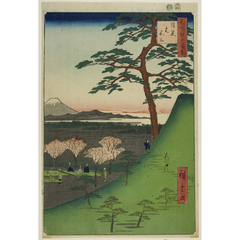 目黒 新富士 東京目黒区 歌川広重 江戸百景 レトロ 浮世絵 印刷物風景